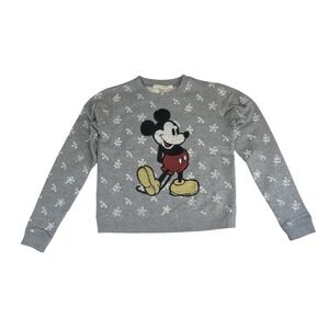 Marc Jacobs x Disney Mickey Mouse Eyelet Sweatshirt Grey Made in Italy XS $550